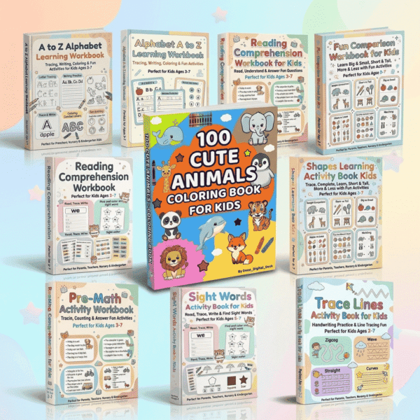 All-in-One Kids Activity Workbook Pack - 11 Books in 1