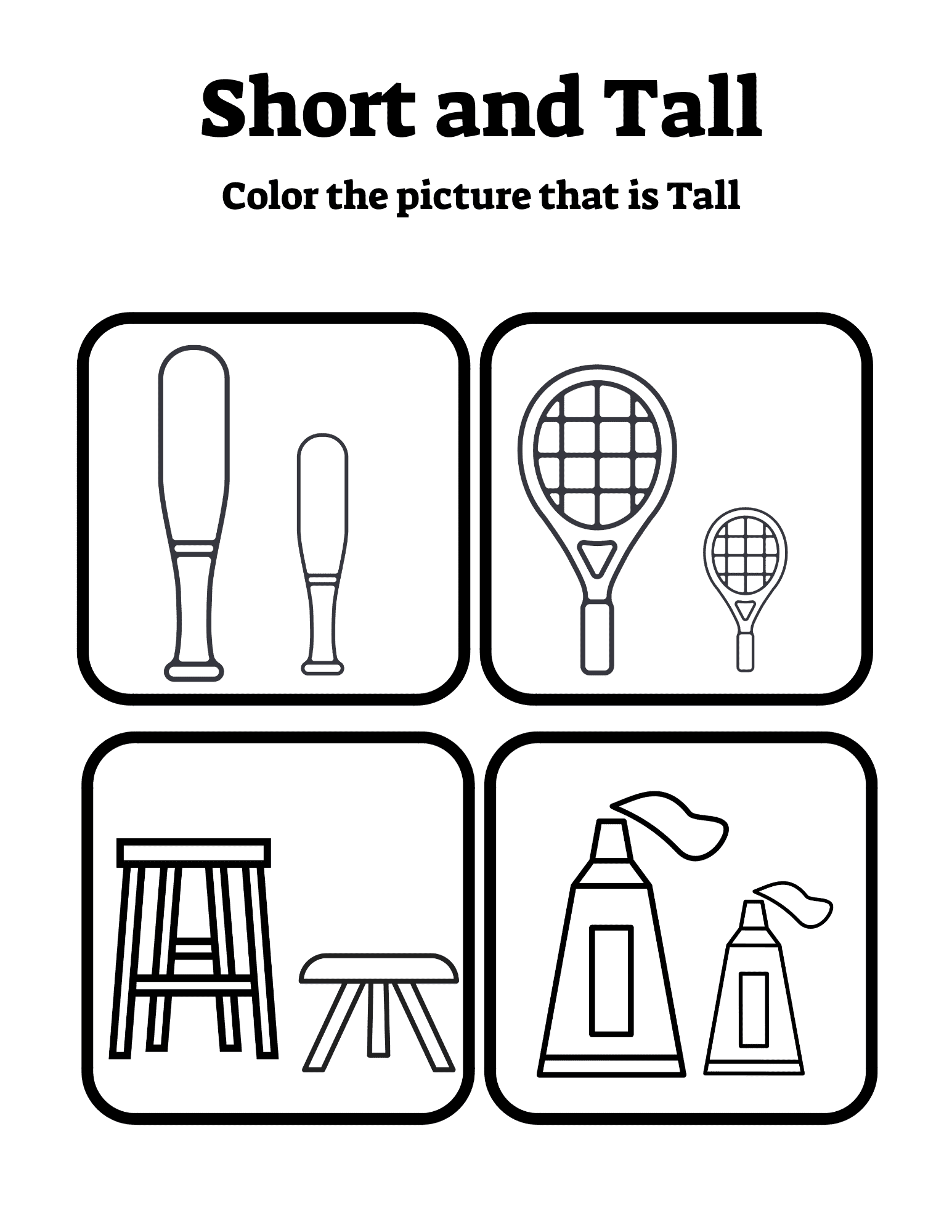 Comparison Worksheets