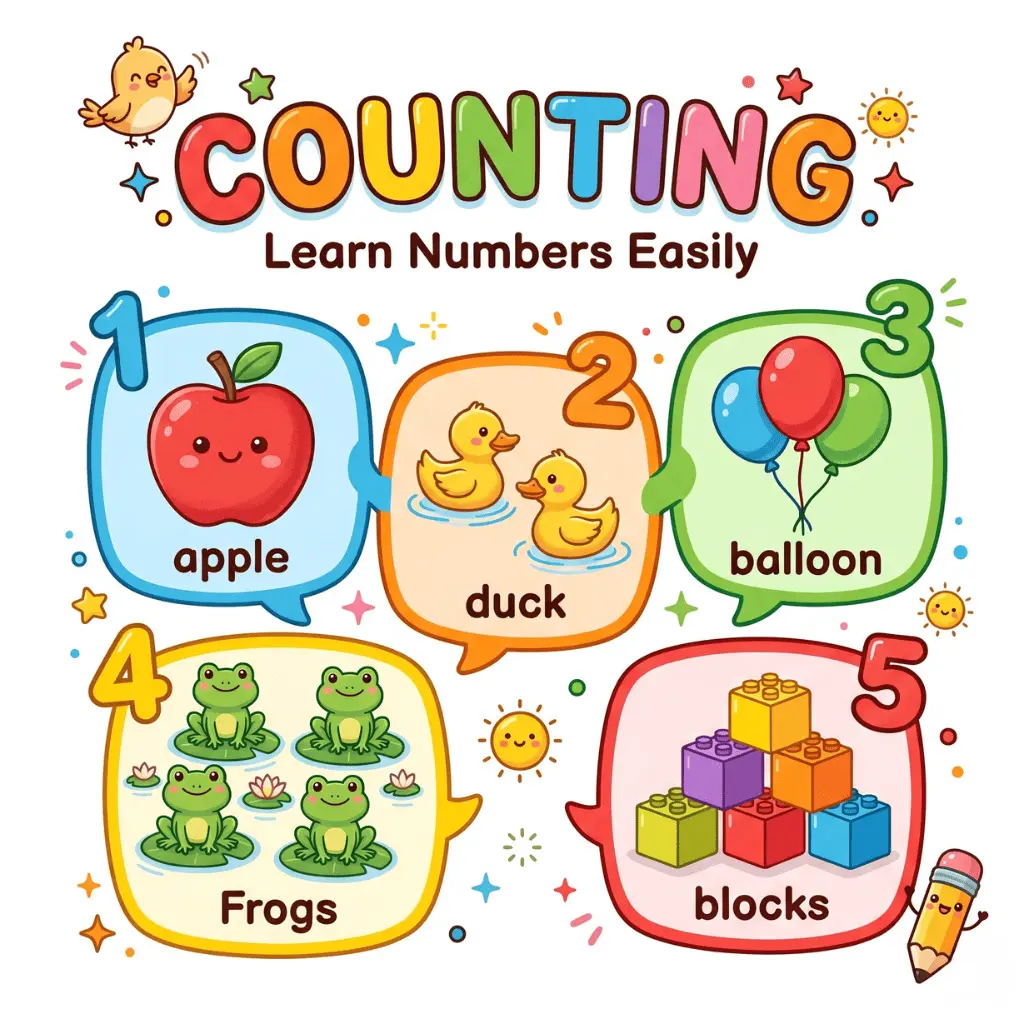 Free Counting Numbers worksheets for toddlers