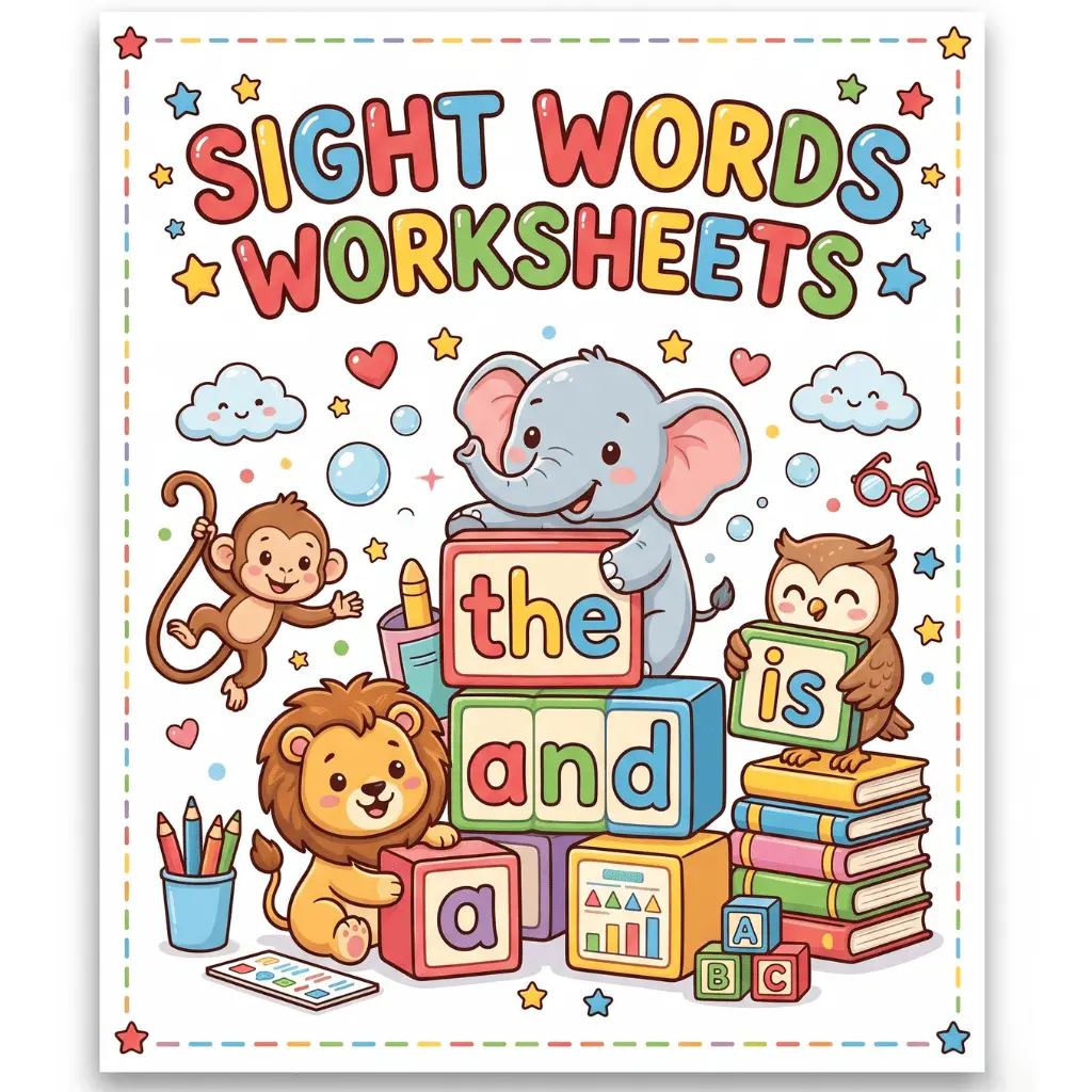 Free sight words worksheets for kindergarten
