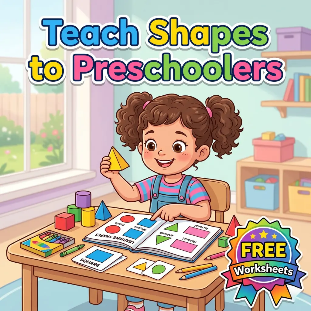 teach shapes to preschoolers with worksheets