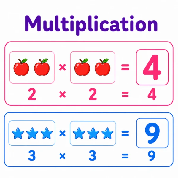 Free multiplication worksheets for kids — times tables arrays repeated addition and equal groups from Kidzolearn